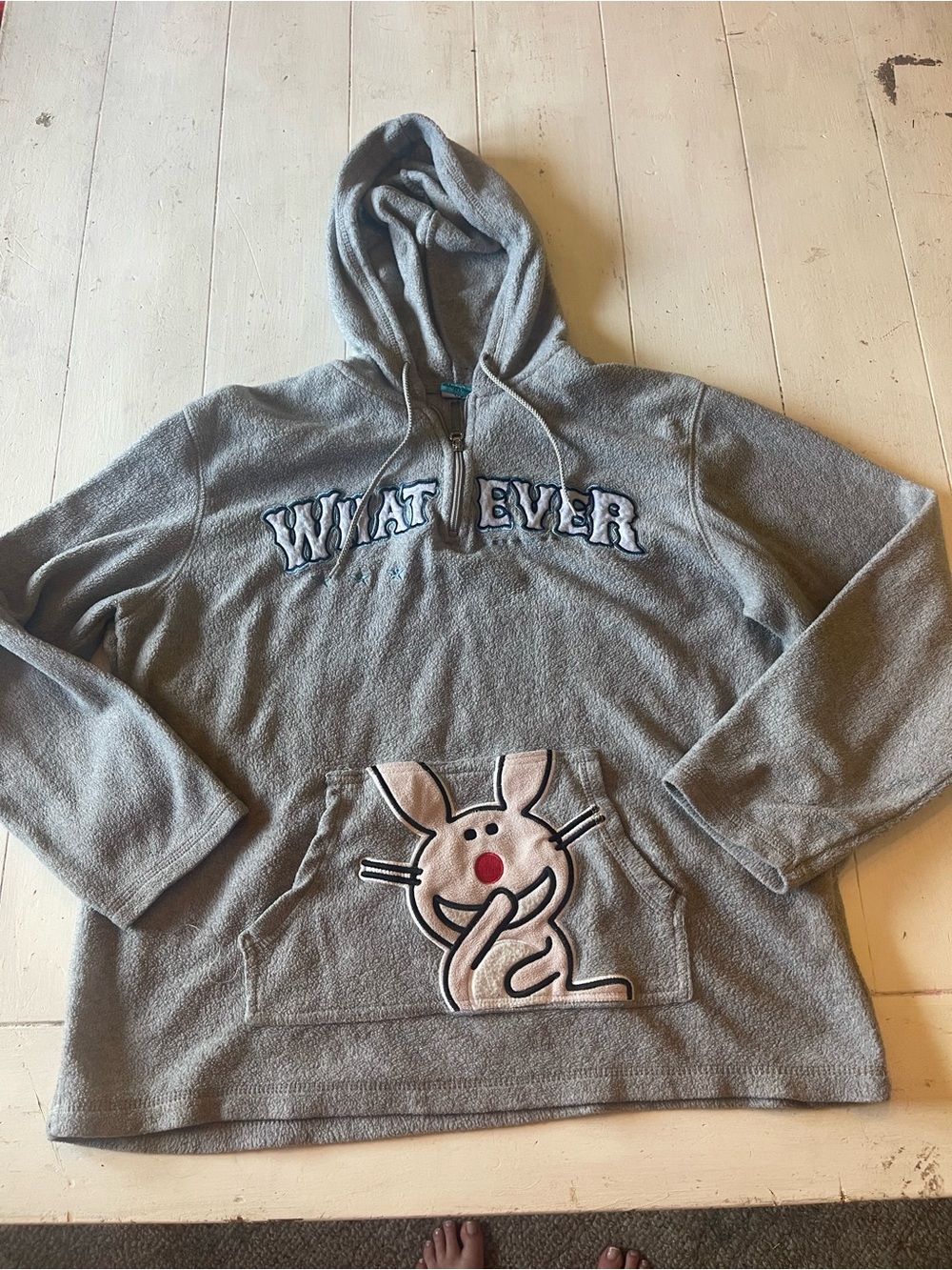 Y2K " It’s Happy Bunny " xl Hoodie Fleece “What Ever” Retro Vintage